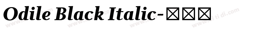 Odile Black Italic字体转换